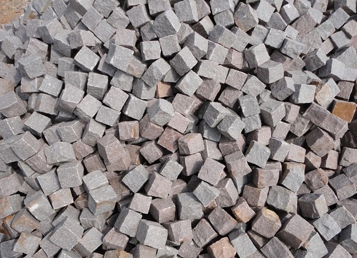 manga red granite cobbles