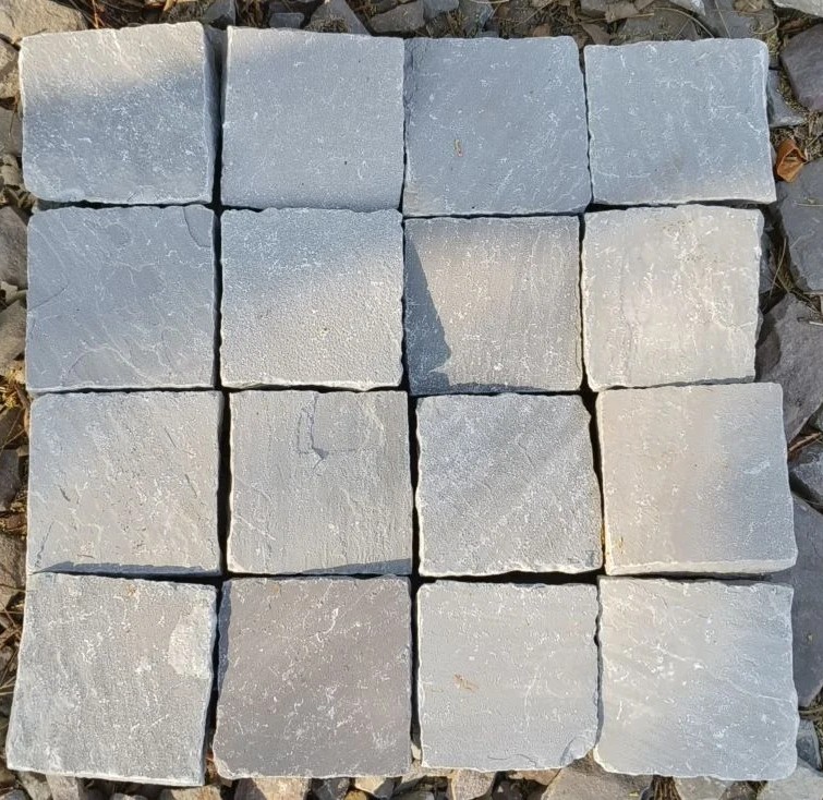 Kandla Grey natural stone Cobbles for driveway paving